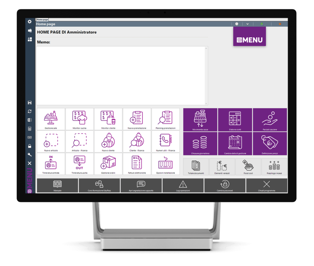 Menu Level In Software Passepartout Menu - Software gestionale ristoranti e locali